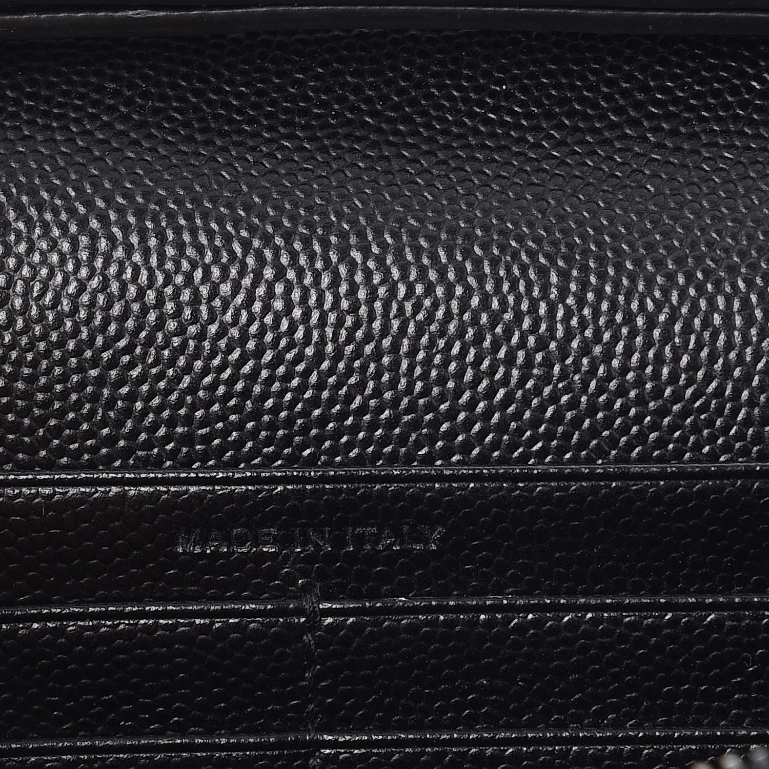 Saint Laurent Grain De Poudre Matelasse Chevron Monogram Chain Wallet Black 7 of 8