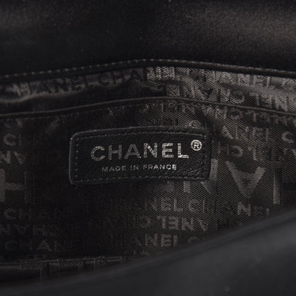 Chanel Satin Pleated Crystal CC Clutch Black 6 of 7