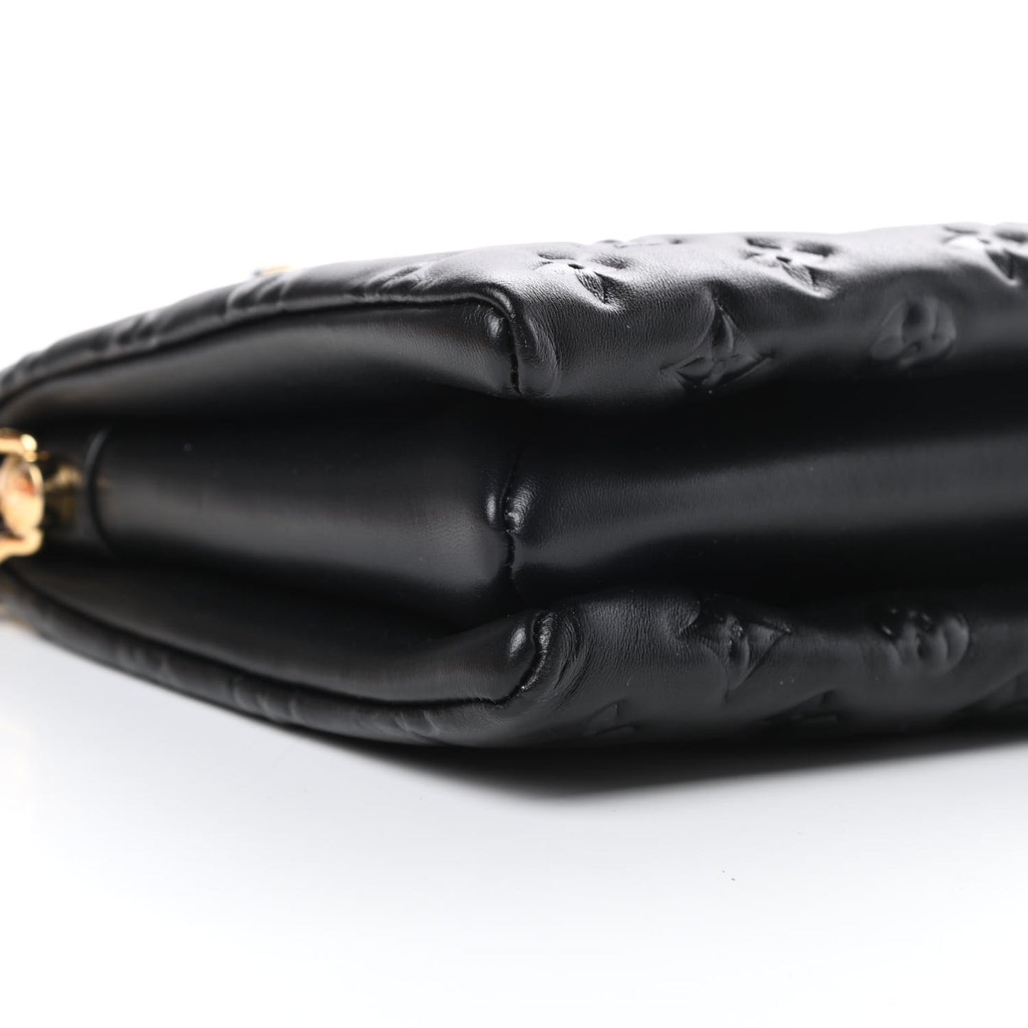 Lambskin Embossed Monogram Coussin PM Black