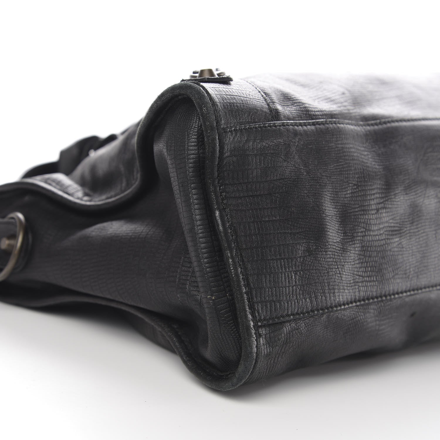 Balenciaga Agneau Lizard Embossed Classic Hardware City Black 12 of 14