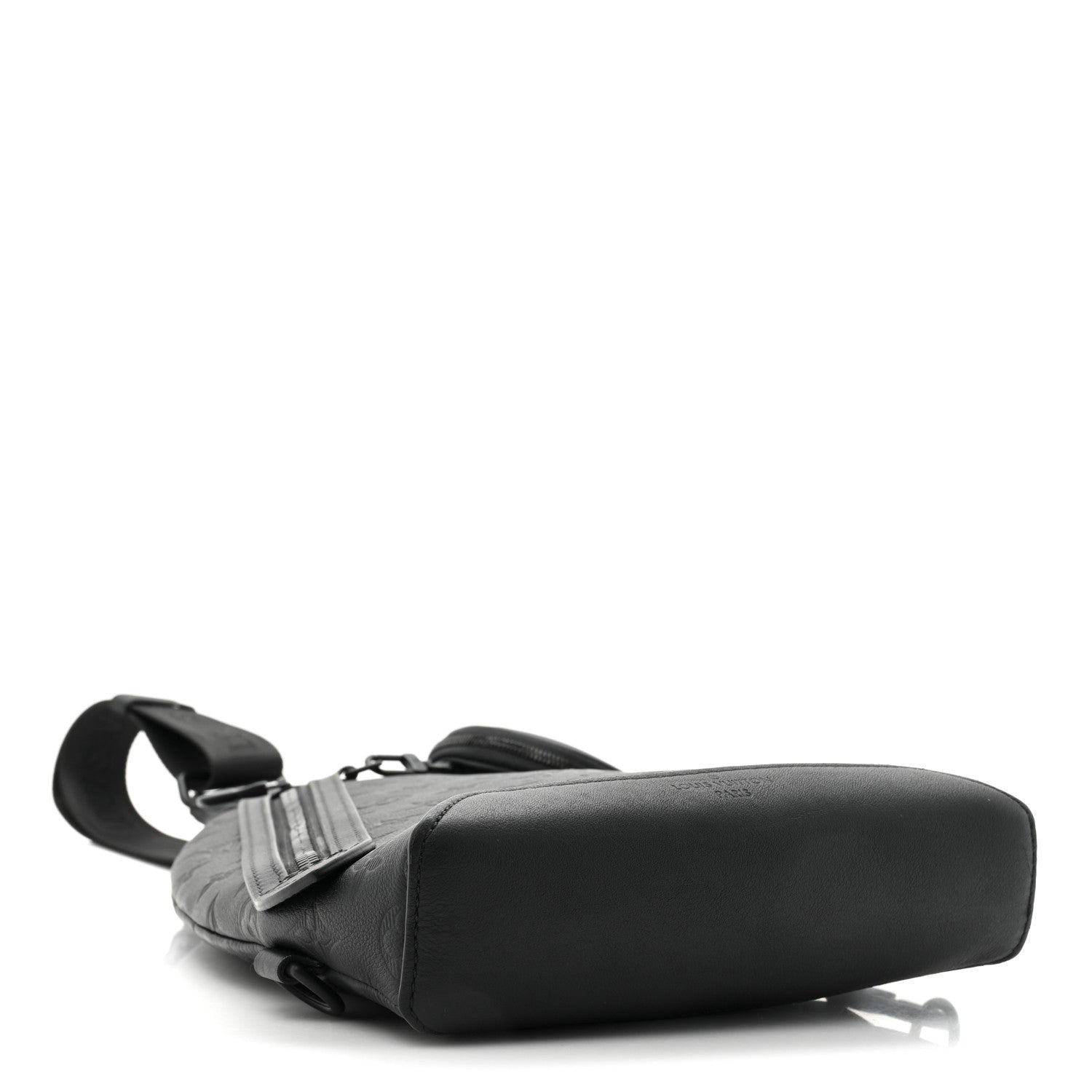 Louis Vuitton Calfskin Shadow Monogram Duo Slingbag Black 4 of 10