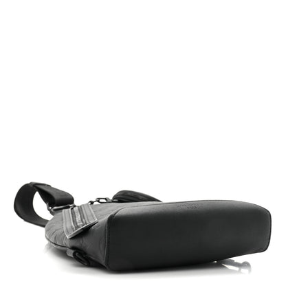 Louis Vuitton Calfskin Shadow Monogram Duo Slingbag Black 4 of 10