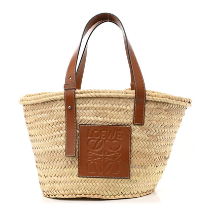 Loewe Raffia Medium Basket Tote Bag Natural Tan 1 of 9