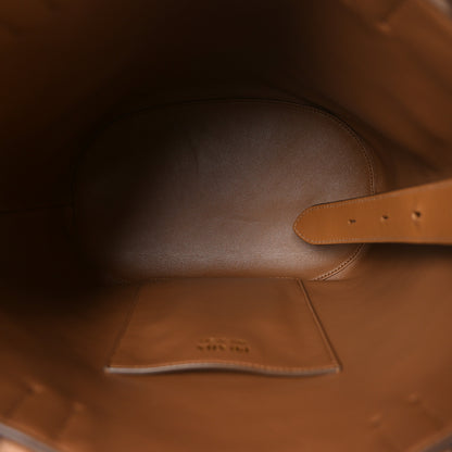 Prada Calfskin Buckle Bucket Bag With Belt Caramel 5 of 9