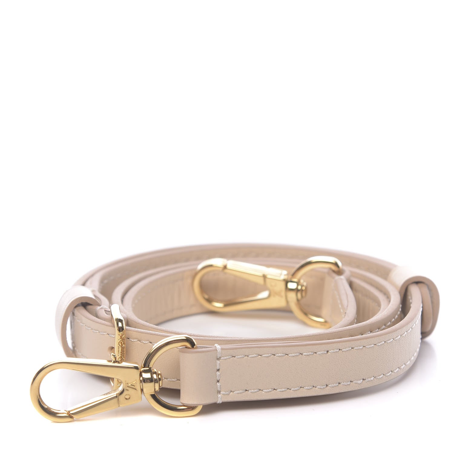 Louis Vuitton Calfskin 16mm Adjustable Shoulder Strap Creme 1 of 3