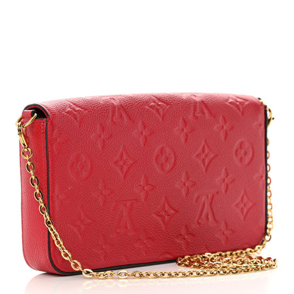 Louis Vuitton Empreinte Pochette Felicie Chain Wallet Scarlet 3 of 12