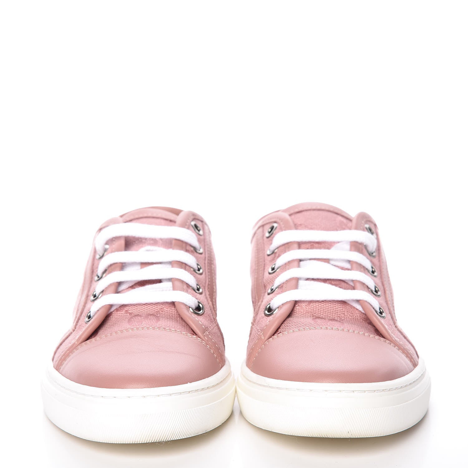 Gucci GG Monogram Calfskin Womens Low Top Sneakers 35 Pink Soft Pink 2 of 15