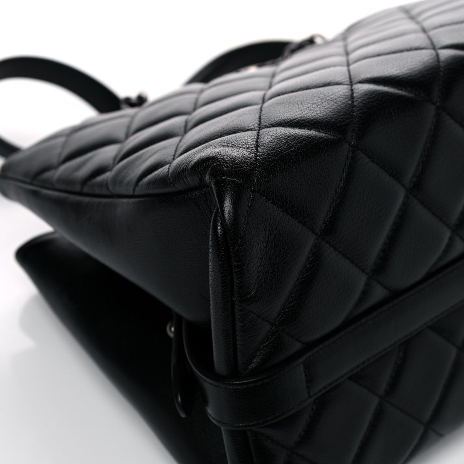 Chanel Goatskin Quilted Large City Rock Shopping Bag Black 14 of 30