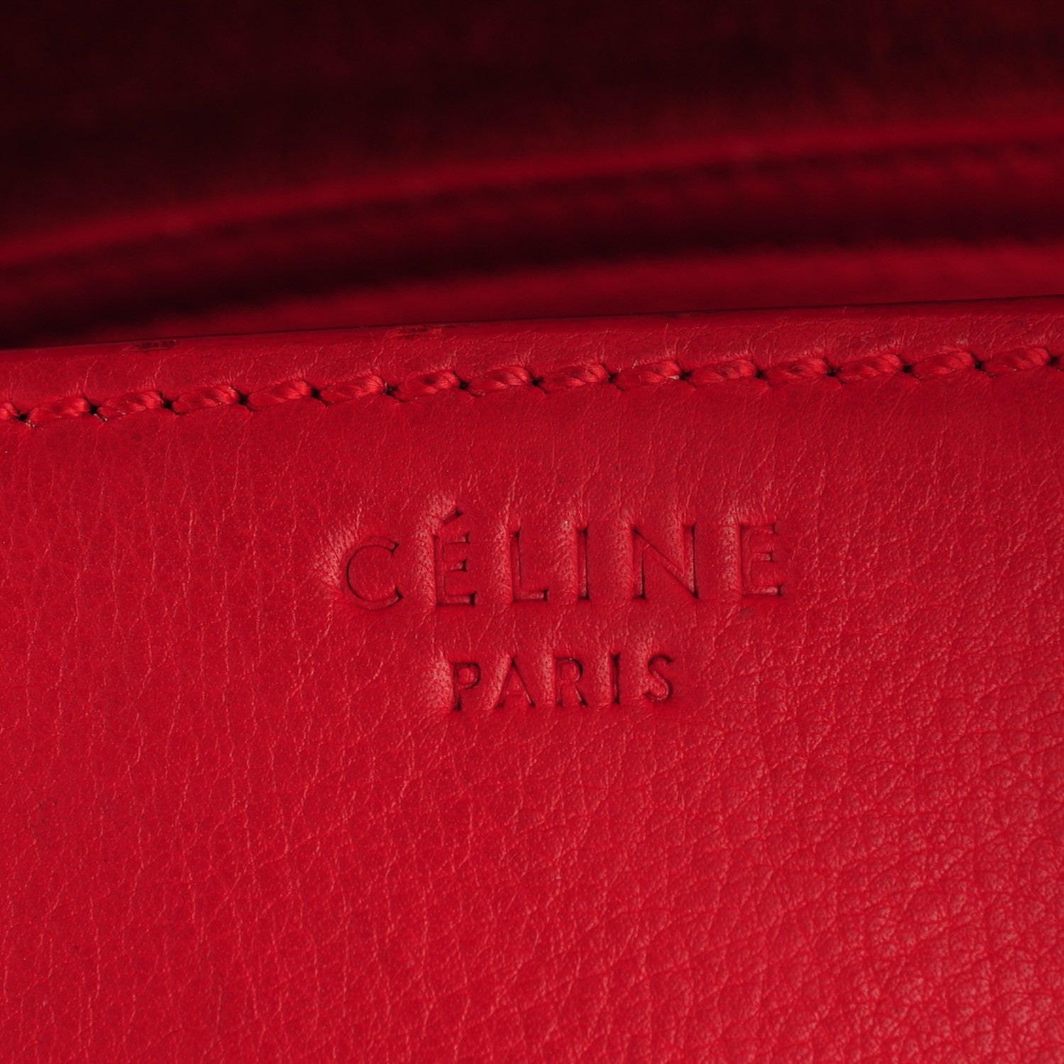 Celine Supple Calfskin Large Phantom Luggage Coquelicot 11 of 11