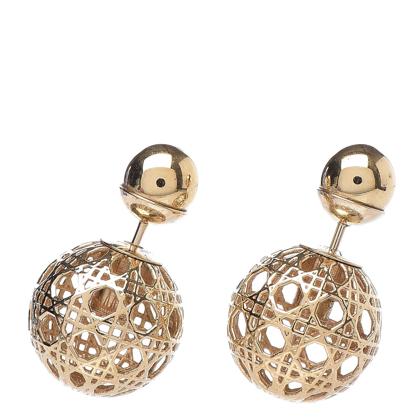 Cannage Mise En Dior Tribal Earrings Gold