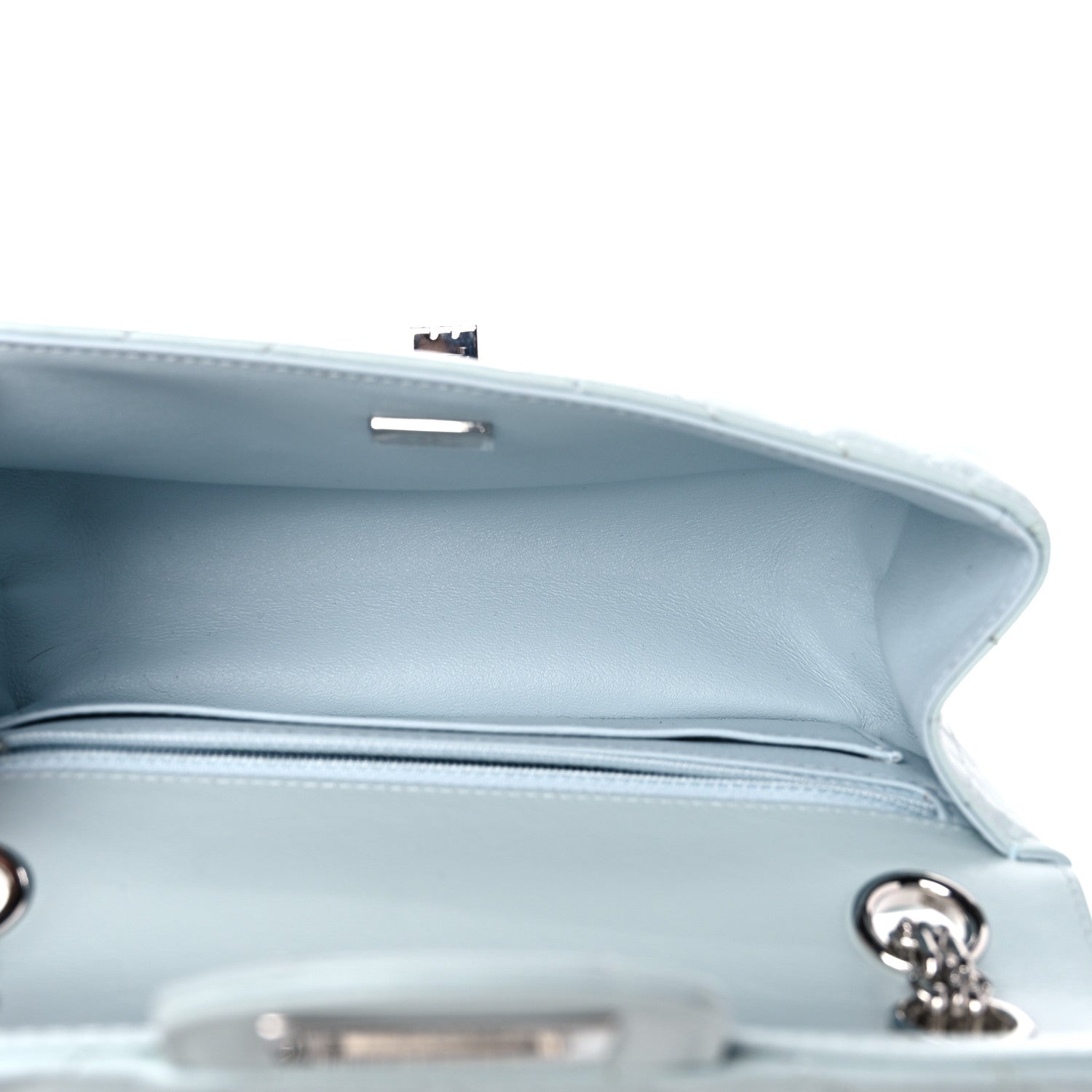 Chanel Aged Calfskin Chevron Quilted 2.55 Reissue Mini Flap Light Blue 5 of 11
