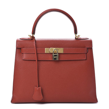Hermes Chevre Mysore Kelly Sellier 28 Vermillion 1 of 37