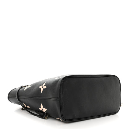 Louis Vuitton LOUIS VUITTON Empreinte Monogram Giant Neverfull MM Black Beige 4 of 9