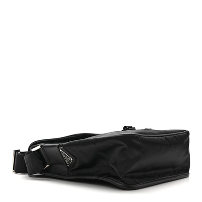 Prada Tessuto Nylon Saffiano Logo Messenger Bag Black 3 of 7