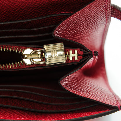 Hermes Epsom Kelly Longue Wallet Rouge Casaque 9 of 12