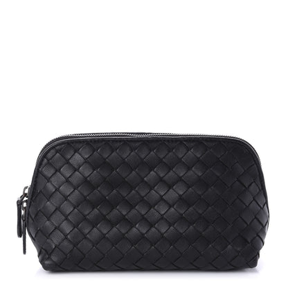 Bottega Veneta Nappa Intrecciato Cosmetic Case Black 1 of 11
