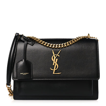 Saint Laurent Calfskin Medium Monogram Sunset Black 1 of 9