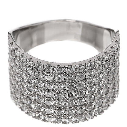 Parker & West by FASHIONPHILE Platinum Diamond 3.00ctw Seven Row Half Eternity Band Ring 61 9.75 7 of 10