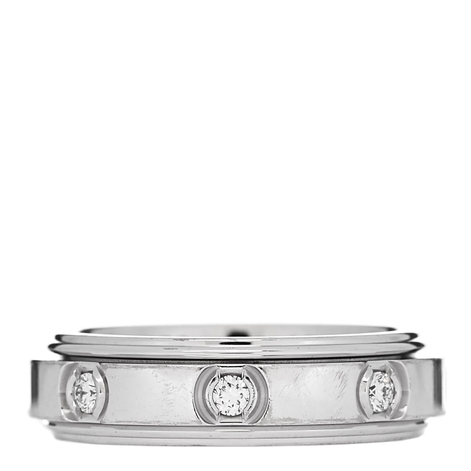 Piaget 18K White Gold 8 Diamond Possession Ring 46 3.75 1 of 6