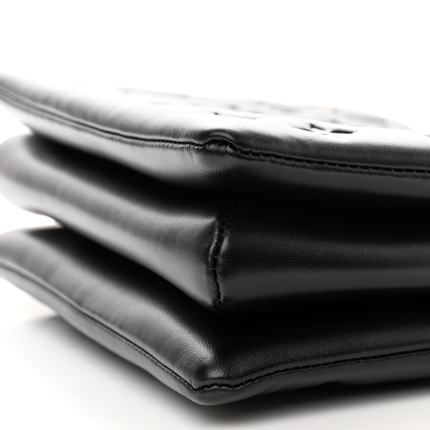 Lambskin Embossed Monogram Coussin PM Black