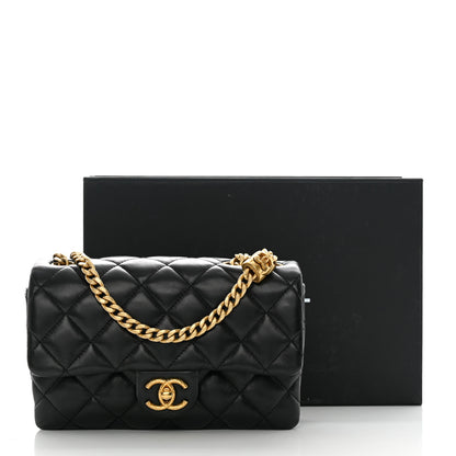 Chanel Lambskin Quilted Small Pillow Crush Flap Black 14 of 14