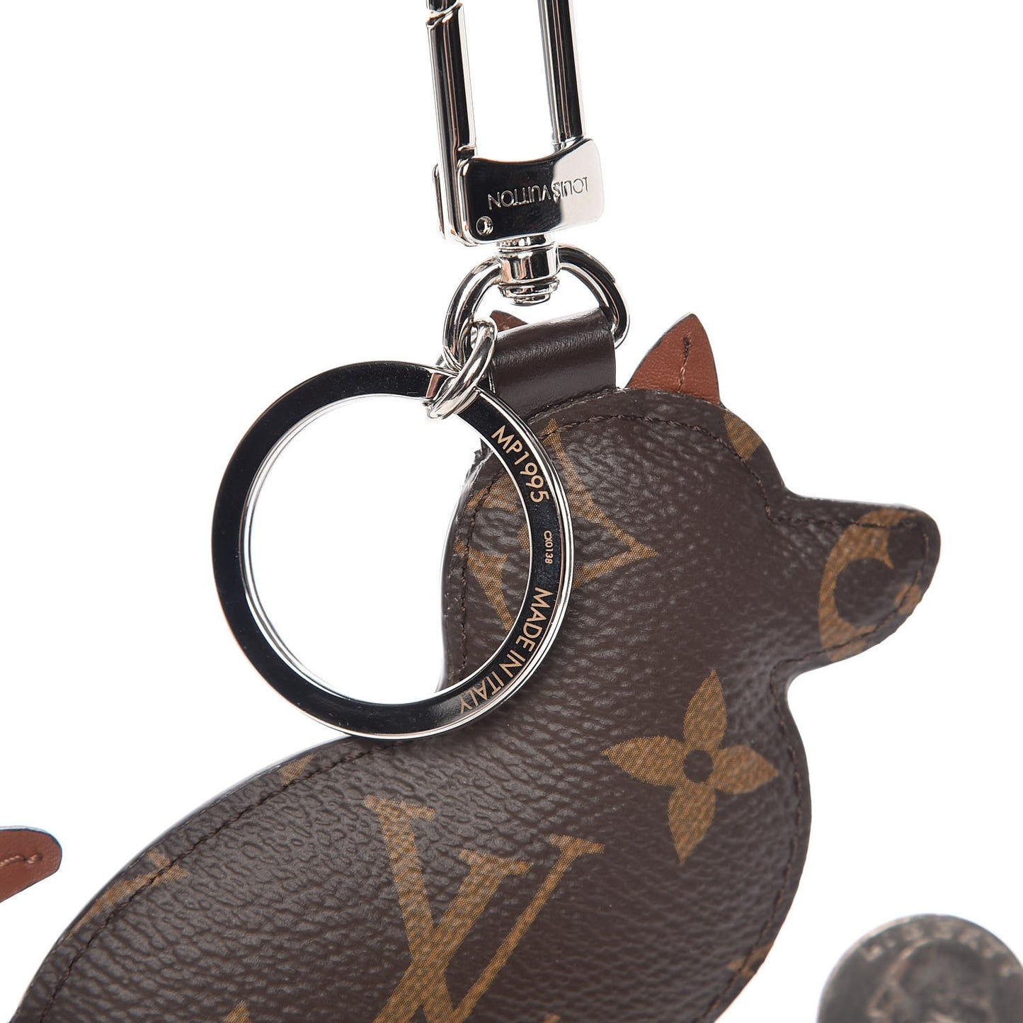 Monogram Dog Bag Charm Key Holder