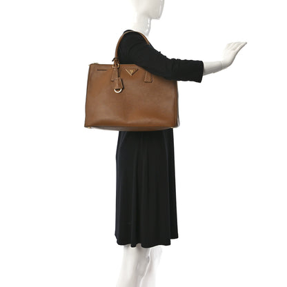Prada Saffiano Large Galleria Double Zip Tote Caramel 2 of 21