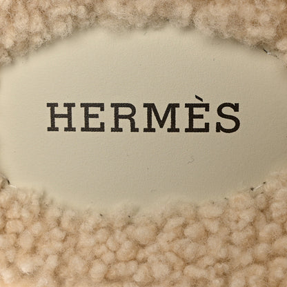 Hermes Woolskin Womens Chypre Sandals 38 Ecru 7 of 9
