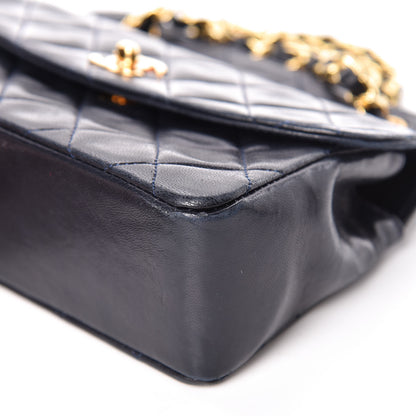 Chanel Lambskin Quilted Small Single Flap Navy 14 of 17