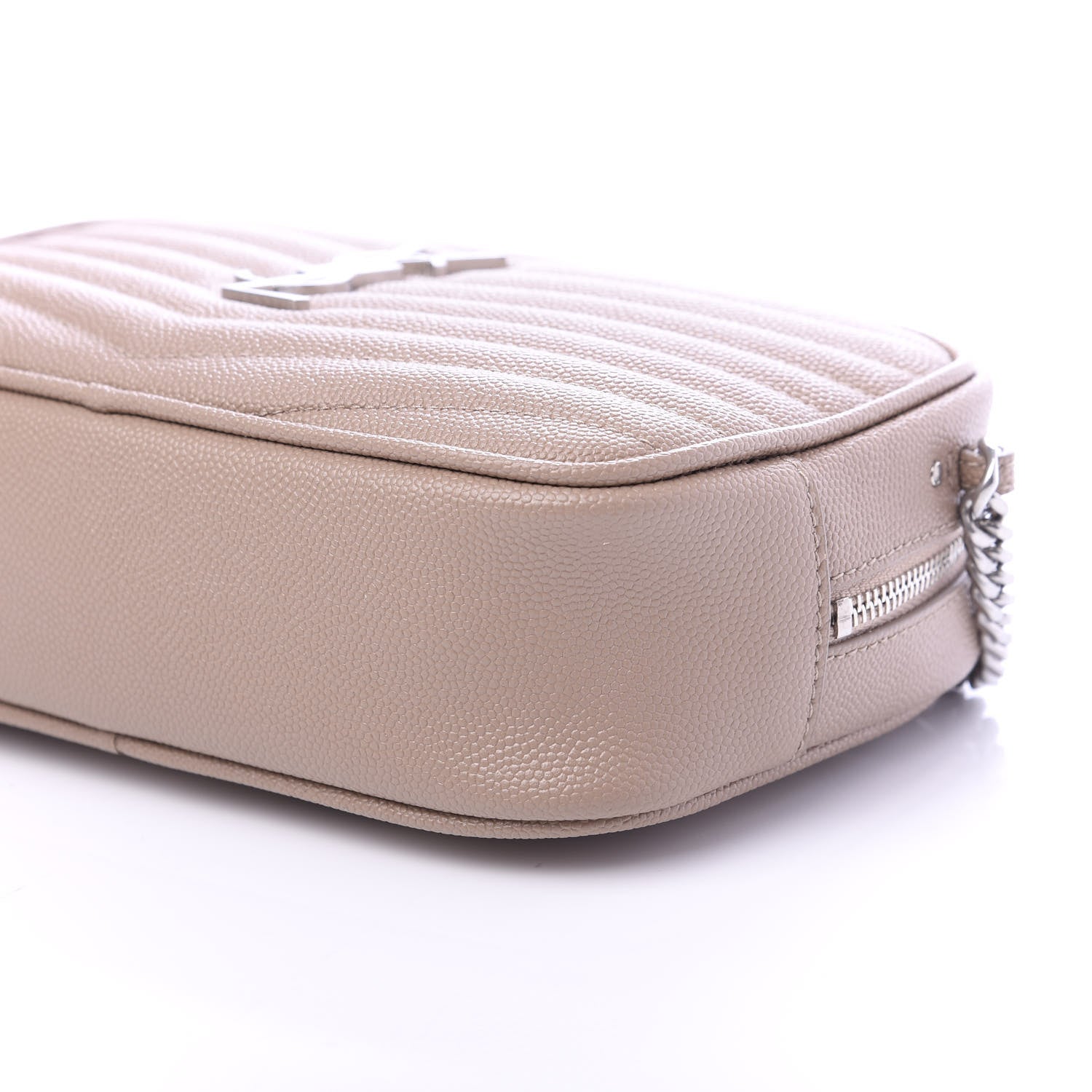 Saint Laurent Grain De Poudre Matelasse Monogram Mini Lou Camera Bag Pale Blush 7 of 9