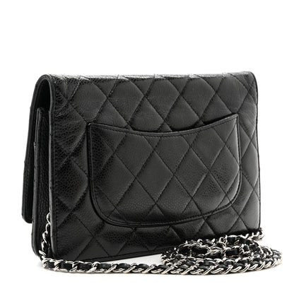 Chanel Caviar Quilted Wallet On Chain WOC Black 2 of 11