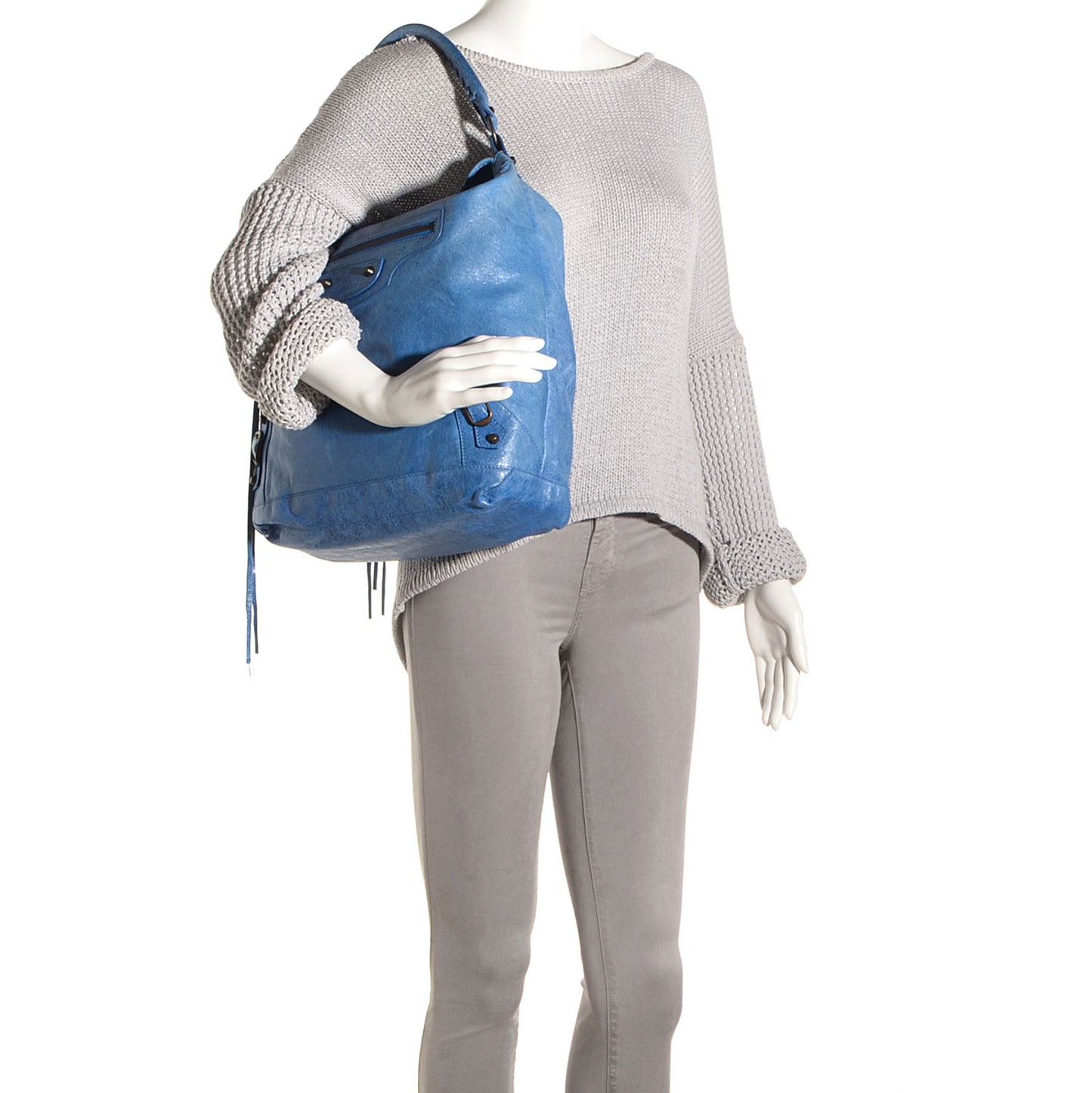 Chevre Classic Hardware Day Hobo French Bleu