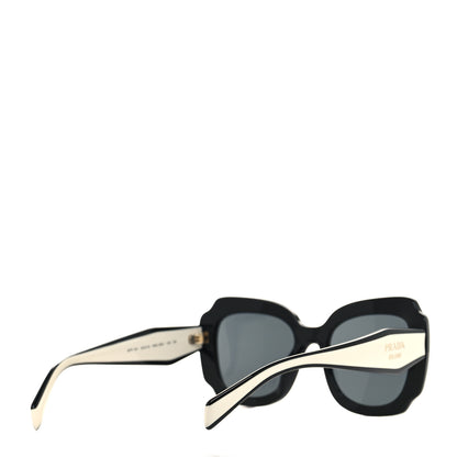 Prada Acetate Square Sunglasses SPR 16Y Black Dark Grey 4 of 5
