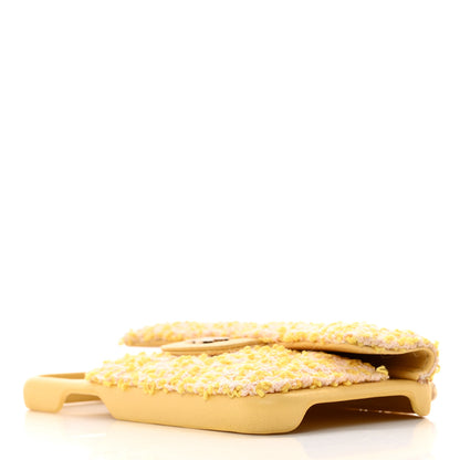 Chanel Tweed Quilted iPhone XII Pro Max Case With Chain Yellow Pink 4 of 11