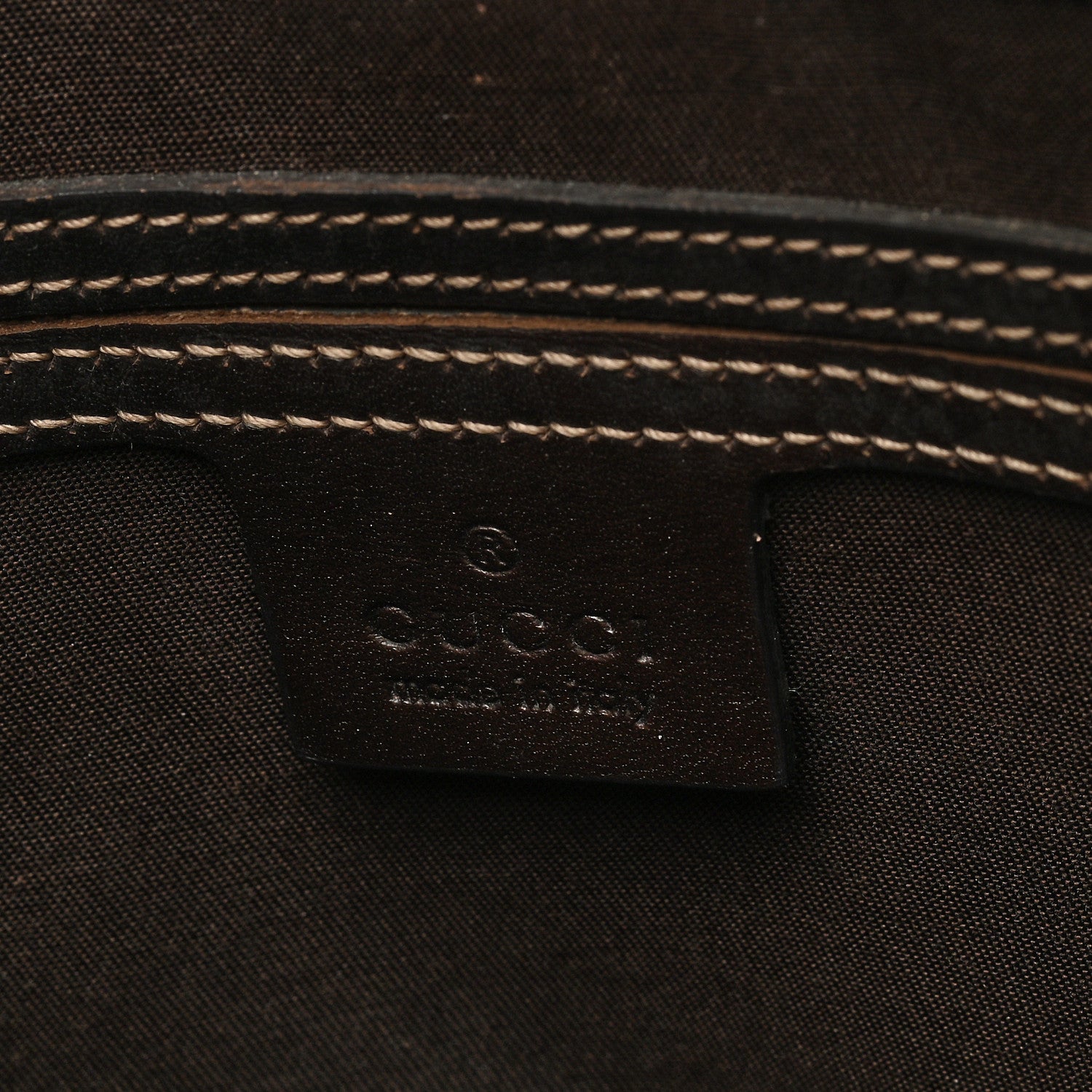 Gucci GG Supreme Monogram Selleria Calfskin Small Flat Side Zip Messenger Bag Beige Ebony Cocoa Dark Chocolate 6 of 8