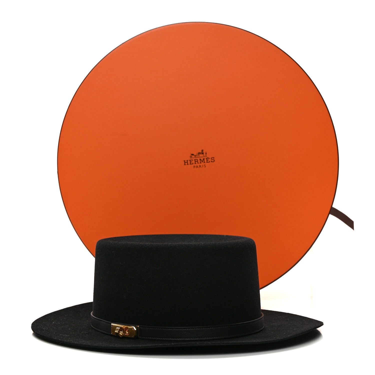 Hermes Rabbit Felt Hampton Hat 59 Black 9 of 9