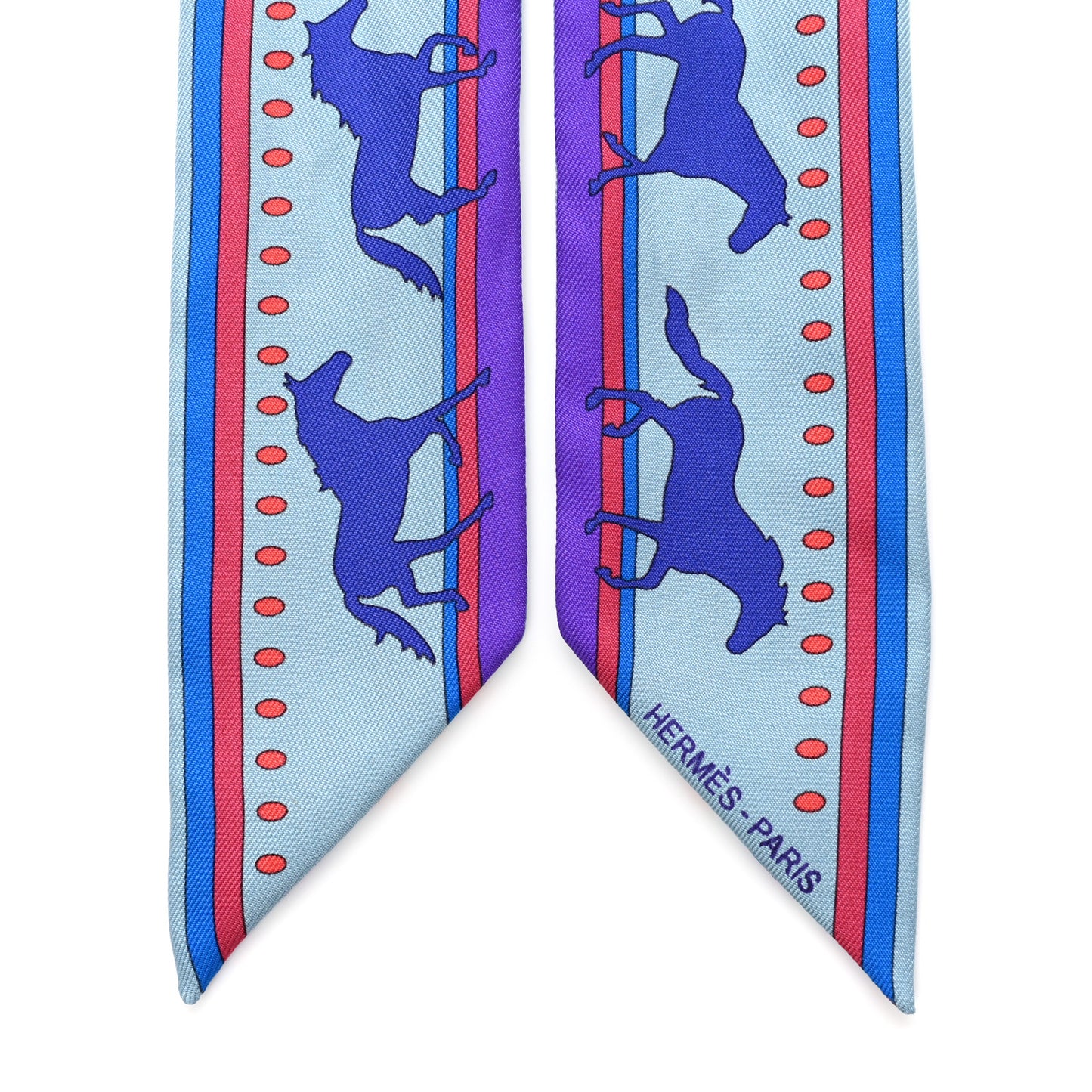 Silk Sequences Twilly Scarf Bleu Glacier