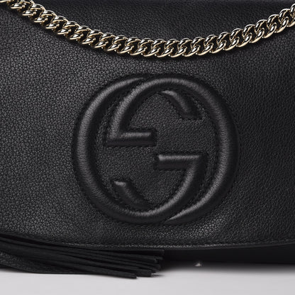 Gucci Pebbled Calfskin Medium Soho Flap Crossbody Black 10 of 10