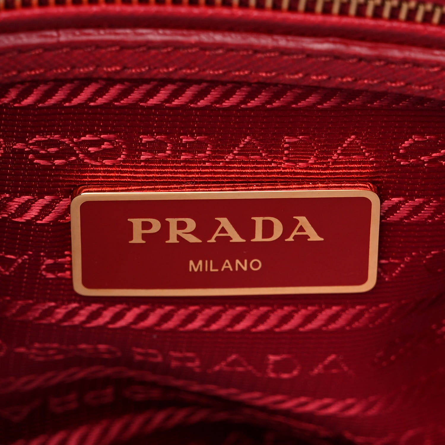 Prada Saffiano Vernice Small Promenade Tote Fuoco 5 of 8