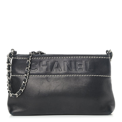 Chanel Lambskin Lax Pochette Black 1 of 7