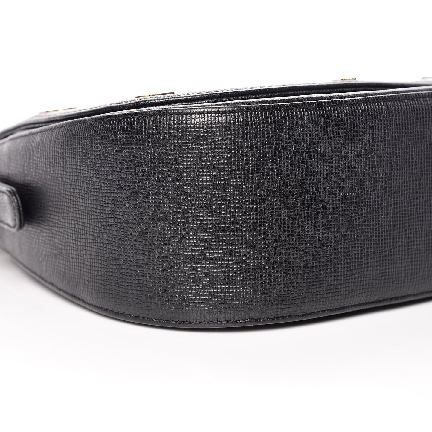 Saffiano Studded Crossbody Black