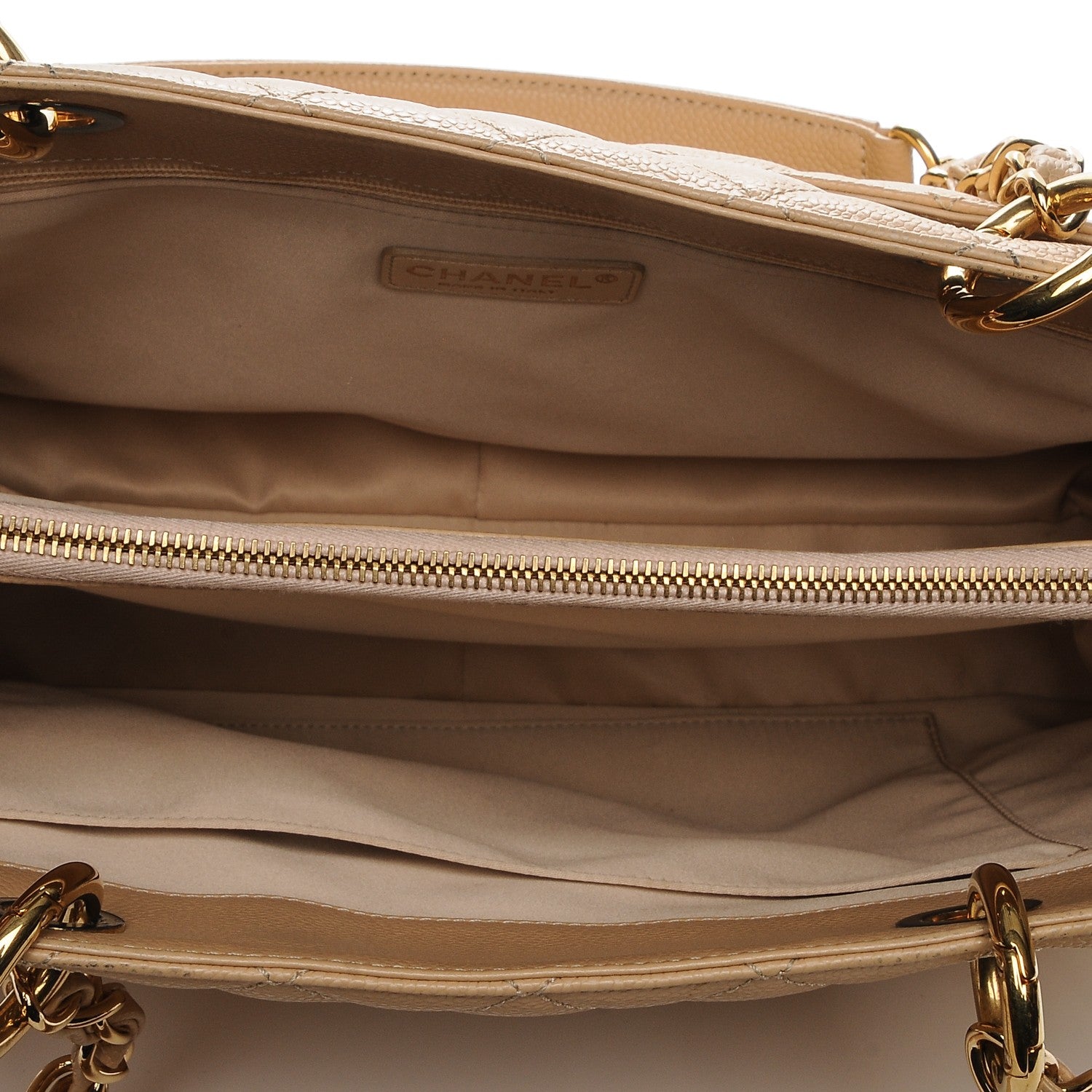 Chanel Caviar Quilted Grand Shopping Tote GST Beige Clair 5 of 7
