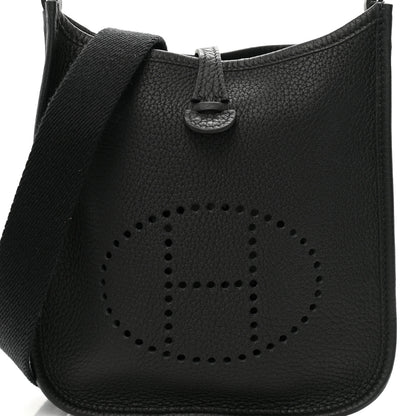 Hermes Taurillon Clemence Evelyne TPM Black 8 of 10