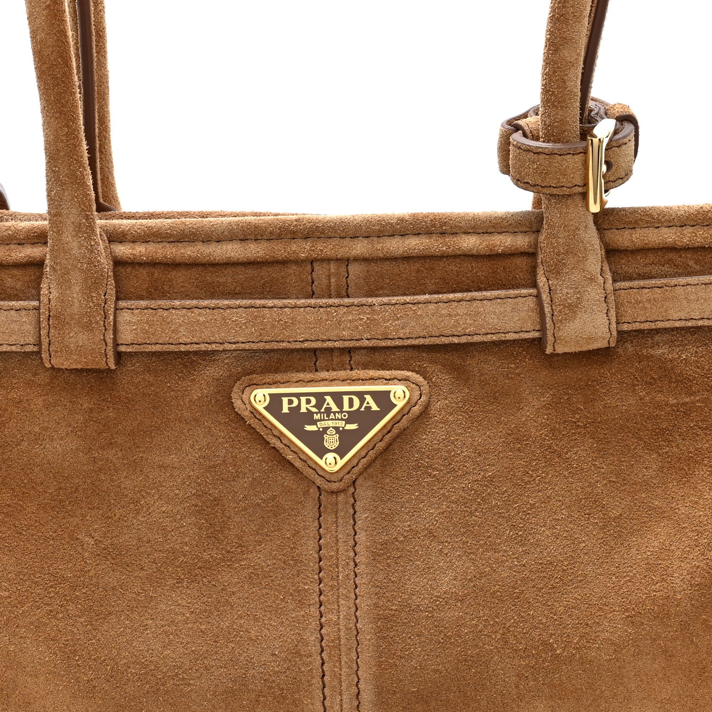 Suede Triangle Medium Bonnie Shoulder Bag Cinnamon