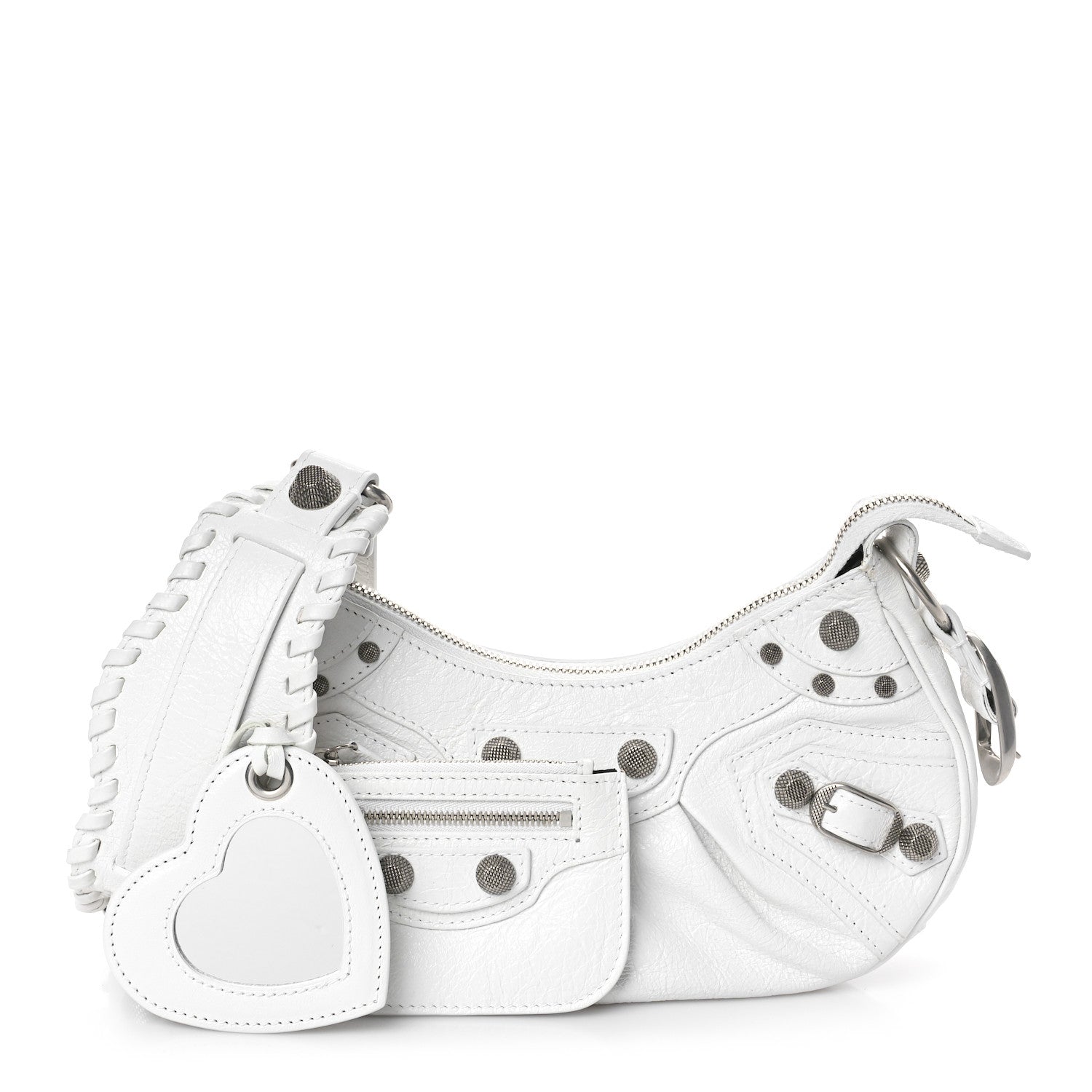 Balenciaga Agneau Arena Le Cagole Shoulder Bag XS Optic White 1 of 12