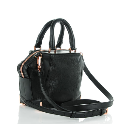 Alexander Wang Pebbled Calfskin Mini Emile Black Rose Gold Hardware 3 of 7