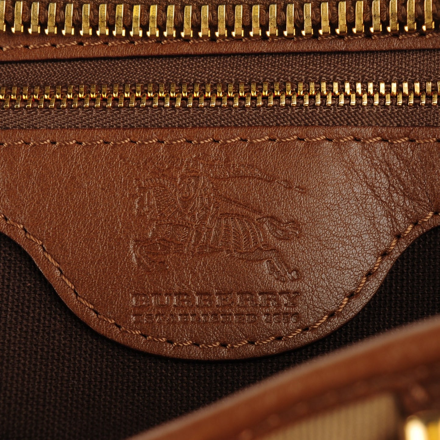 House Check Large Tote Brown