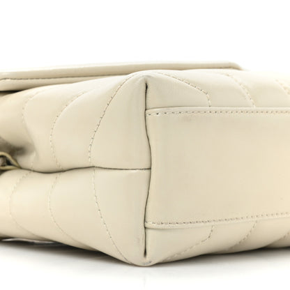 Saint Laurent Calfskin Y Quilted Monogram Toy Loulou Crossbody Bag Crema Soft 11 of 18