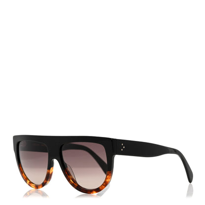 Celine Acetate Aviator Sunglasses CL 40001 Black Havana 1 of 7