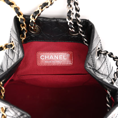 Chanel Aged Calfskin Quilted Small Gabrielle Backpack Black 6 of 11